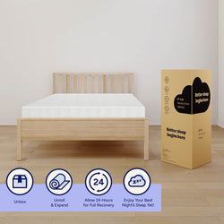 Unboxing a full-size memory foam mattress for optimal sleep comfort.